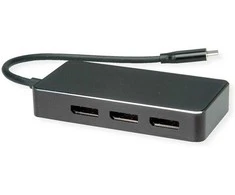VALUE Multi-Ekranas Adapteris USB Typ C - 3x DP, Multi-Stream 4K