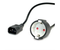 „Value Power Cable VALUE“ maitinimo kabelis, C14 iki „Schuko“ jungties, juodas, 0,3 m