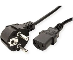 VALUE Netzkabel, gerade IEC-Buchse, juodas, 3 m
