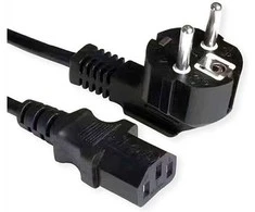 VALUE Netzkabel, gerade IEC-Buchse, juodas, 3 m