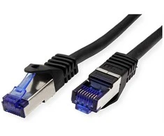 VALUE Outdoor Patchkabel Cat.6A (Class EA) S/FTP (PiMF), Massivdraht, LSOH, juodas, 50 m