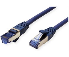 VALUE Patchkabel Cat.6A (Class EA) S/FTP (PiMF), LSOH, blau, 0,15 m