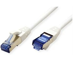 VALUE Patchkabel Cat.6A (Class EA) S/FTP (PiMF), LSOH, wei, 0,15 m