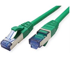 VALUE Patchkabel Cat.6A (Class EA) S/FTP (PiMF), LSOH, grn, 0,15 m