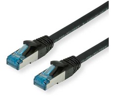 Value Vertė VERTĖ - Patch- Kabelis - RJ- 45 (M) iki RJ- 45 (M) - 7 m - SFTP, PiMF - CAT 6a - be halogenų, formos, be Haken, ant žemės - juodas (1966 99 21)