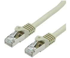 VALUE S/FTP-Kabelis Kat.7mit RJ-45 Steckern 500mHz / Class EA grau 1m