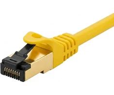 VALUE S/FTP-(PiMF-) Patchkabel Cat.8 (Class I), LSOH, Litzendraht, gelb, 1 m