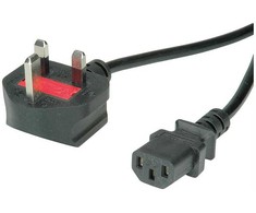 Maitinimo laidas Value Maitinimo laidas JK, tiesus IEC-moteriškas, 10 A, juoda, 1,95 m
