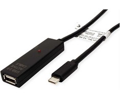 Value USB vertė USB-C – USB-A laidas 15 m Juodas