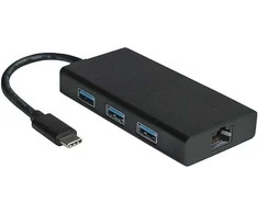 VALUE USB 3.2 Gen 1 Typ C zu Gigabit Ethernet Konverter + Hub