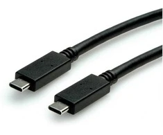 VALUE USB 3.2 Gen 2 Kabelis, C-C, ST/ST, 4K UHD-1, 10Gbit/s, Emark, 100W, wei, 1 m
