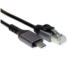 VALUE USB 3.2 Gen 2 Typ C zu Gigabit Ethernet Konverterkabel, juodas, 2 m