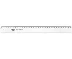 Wedo 52 30, liniuotė, plastikinė, permatoma, cm, mm, 30 cm, 1 vnt.