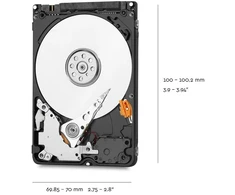 Western Digital 2TB WD WD20SPZX Mėlynas 5400RPM 128MB
