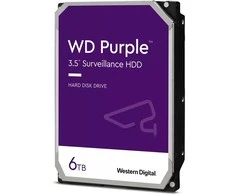 Western Digital HDD Video Surveillance WD Violetinė 6TB CMR, 3.5'', 256MB, SATA 6Gbps, TBW: 180