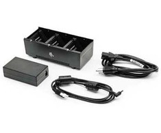 Zebra 3 slot battery charger; ZQ600, QLn and ZQ500 Series; Includes power supply and UK power cord