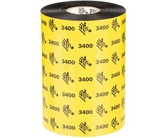 Zebra 3400 Wax/Resin - 1 - Juodas - 110 mm x 450 m - Thermotransfer-Farbband