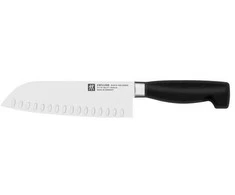 Santoku peilis su Zwilling Four Star grioveliais - 18 cm