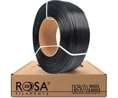 3D plastikas ABS+ juodas 1.75mm 1kg refill pakuotė Rosa3D