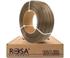 3D plastikas PET-G 1.75mm 1kg refill pakuotė Rosa3D - Pearl auksinis