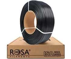 3D plastikas PET-G juodas 1.75mm 1kg refill pakuotė Rosa3D