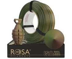 3D plastikas PET-G Magic Army (Žalias-rusvai gelsvas-Bronze) 1kg refill Rosa3D