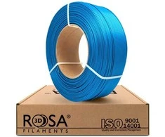 3D plastikas PLA (capri mėlynas satin) 1.75mm 1kg refill pakuotė Rosa3D - Mėlyna