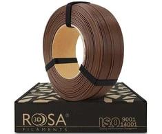 3D plastikas PLA ruda (chocolate ruda) 1.75mm 1kg refill pakuotė Rosa3D