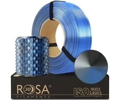 3D plastikas PLA tripusė mėlyna/grafito/plieno (Storm Shadow) 1.75mm 1kg refill pakuotė Rosa3D