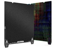 3D spausdinimo paviršius dvipusis PEI grubus + PET "phantom" 235x235 su įkirptėmis CREALITY