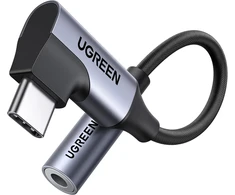 Adapteris USB C kampinis kištukas - 3.5mm stereo lizdas CM991 UGREEN