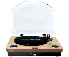 Aiwa Patefonas 2x5W RMS su Bluetooth / USB / SD / FM radiju, medžio spalvos