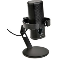 Aiwa Stalinis kardioidinis kondensatorinis USB mikrofonas, juodas