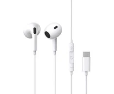 Baseus Ausinės su mikrofonu 1.1m (USB-C kištukas) Encok CZ17, baltos