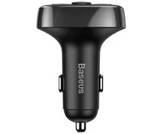 Baseus Automobilinis FM moduliatorius, įkroviklis su Bluetooth 12-24V 2xUSB 3.4A, juodas