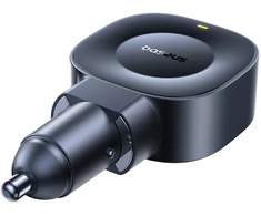 Baseus Automobilinis įkroviklis 12-24V 45W USB-C PD su ištraukiamu 0.8m USB-C laidu PrimeTrip VR2, juodas