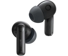 Baseus Belaidės Bluetooth 6.0 ausinės Bass BP1 Pro su triukšmo slopinimu ir įkrovimo dėklu, juodos