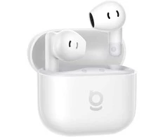 Baseus Belaidės Bluetooth 6.0 ausinės Bass BS2 Lite su įkrovimo dėklu, baltos