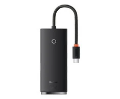 Baseus Šakotuvas USB-C 4 prievadų (USB 3.0) 25cm, juodas