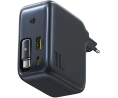 Baseus EnerCore CJ11 100W su portami USB-A oraz USB-C i ze zwijanym kablem USB-C - juoda