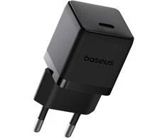 Baseus Sieninis įkroviklis Palm 20W USB-C QC3.0 PD3.0 su USB-C kabeliu 1m, juodas
