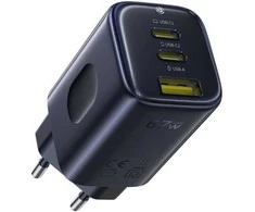 Baseus Sieninis įkroviklis PicoGo AE11 67W USB-A + 2xUSB-C QC PD, juodas