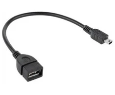 Cabletech Jungtis OTG iš mini USB kištuko į USB Lizdą 20cm