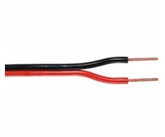 Cabletech Laidas kolonėlėms 2x0.2mm² juodas/raudonas (varinis)