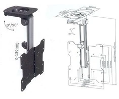 Cabletech Laikiklis lubinis reguliuojamas TV 17-37" (maks. 20kg)