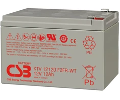 Csb Battery Akumuliatorius 12V 12Ah F2 Pb (-20℃ ~ 50℃) AGM VRLA CSB