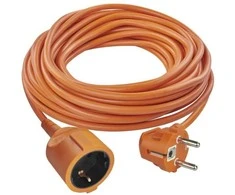 Emos Ilgiklis 1 lizdo 15m su įžeminimu, 3x1.5 mm² oranžinis