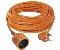 Emos Ilgiklis 1 lizdo 30m su įžeminimu, 3x1.5 mm² oranžinis