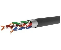 Emos Kabelis F/UTP CAT5e 24AWG (juodas, lauko salygoms), viengyslis, varinis, Eca