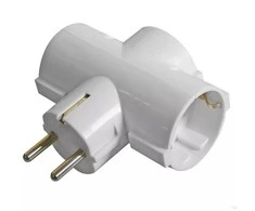 Emos Tinklo atšakotuvas Schuko į 3 lizdus su įžeminimu baltas (trišakis) 250 V~/10 A max.